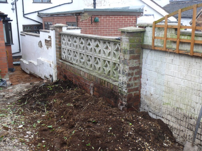 Existing Wall Before Work - Landscaping job in Lightwood Existing Wall Before Work - Landscaping job in Lightwood