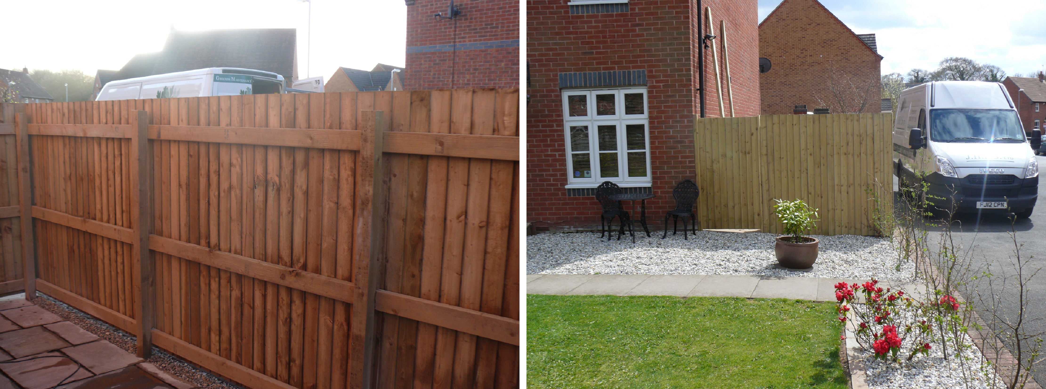 Slatted Fencing - Front and Back - Staffordshire Slatted Fencing - Front and Back - Staffordshire