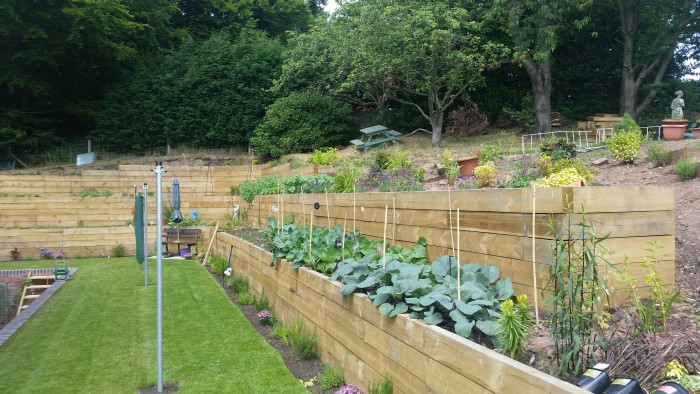 Turfing, Sleepers, Borders, Wall - Landscaping in Cheadle, Staffordshire Turfing, Sleepers, Borders, Wall - Landscaping in Cheadle, Staffordshire