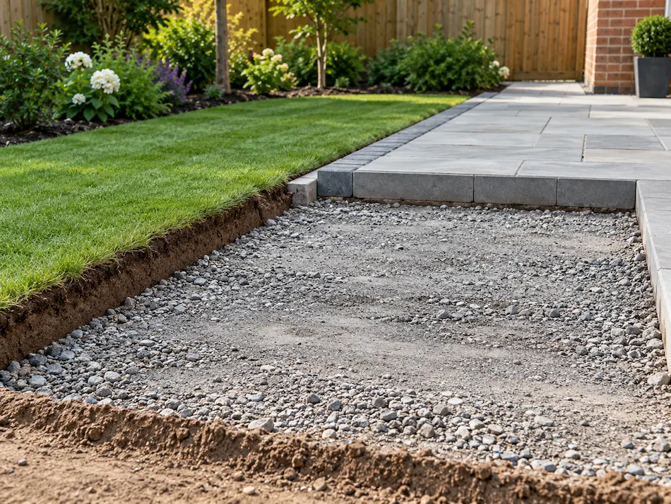 ground conditions | Blue Iris Landscapes | Blue Iris Landscapes ground conditions with stone road