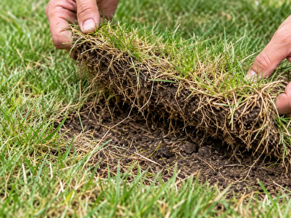 Turf can be split out | Blue Iris Landscapes | Blue Iris Landscapes Easily to split off the grass