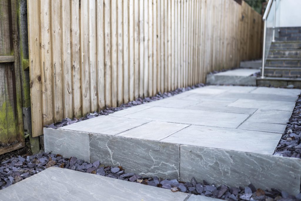 19. Garden Step | Blue Iris Landscapes Tile Stairs