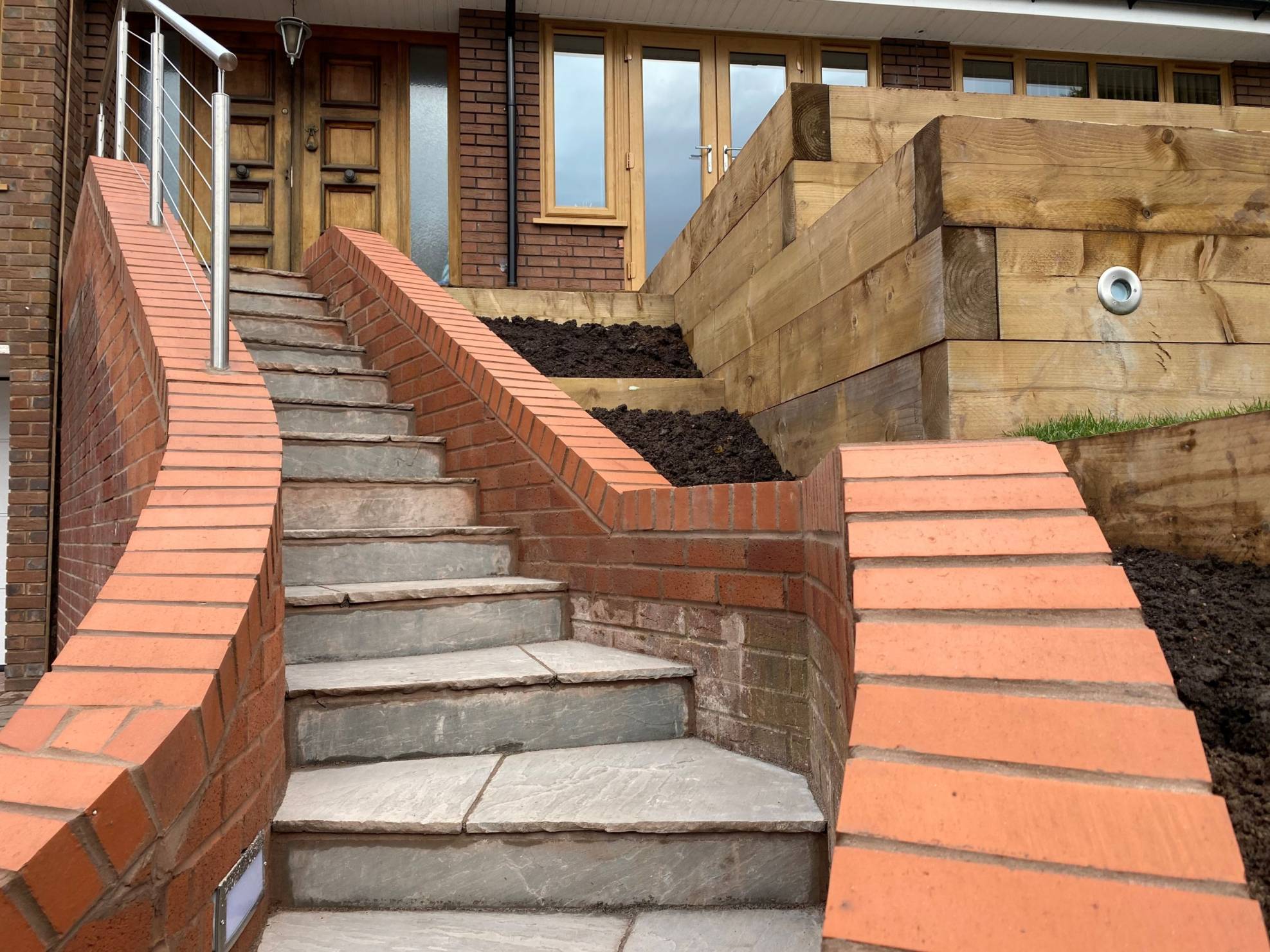 Landscaping Front Garden Stairs