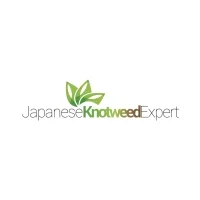 Logo for Japanese Knotweed Expert featuring a green leaf icon.